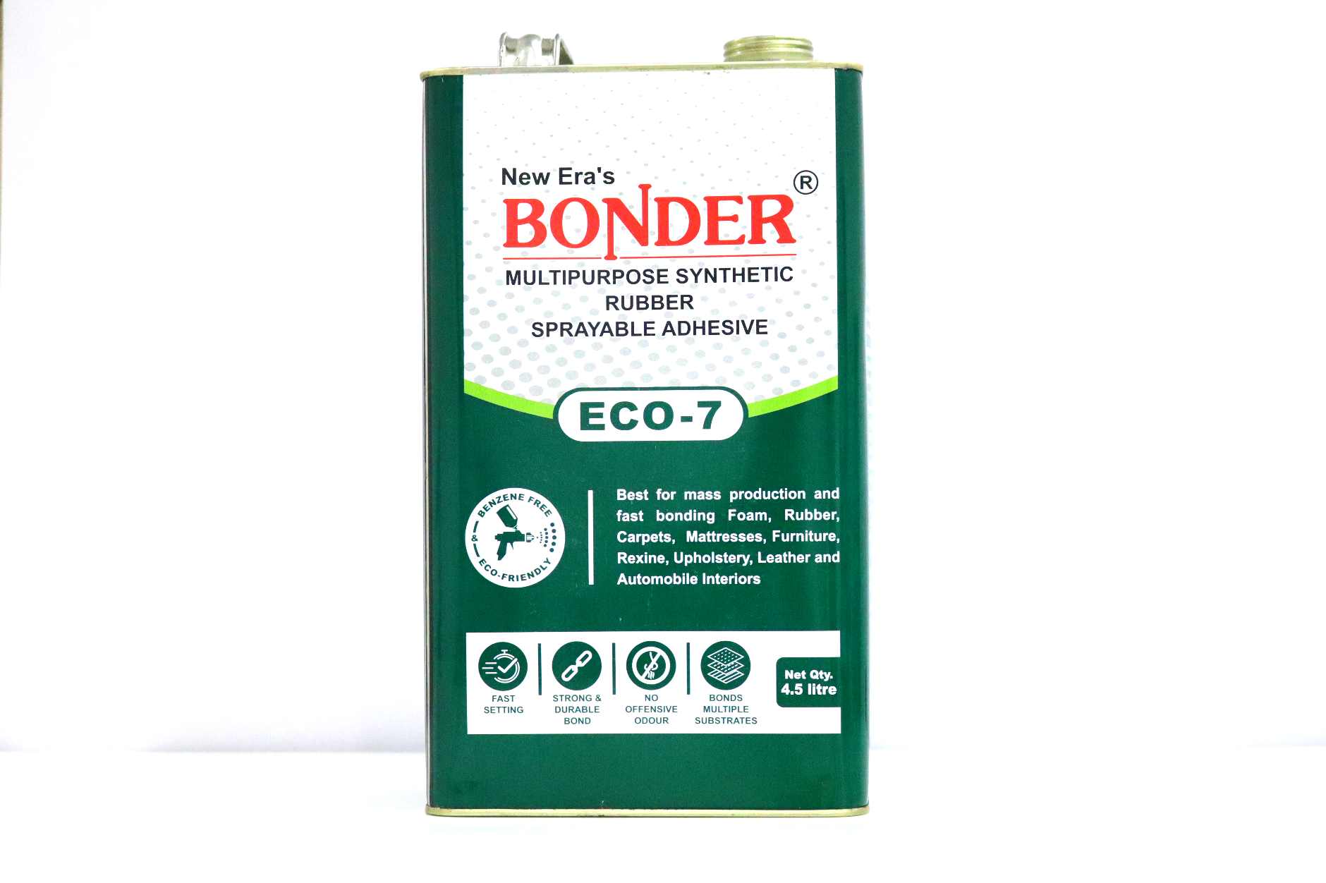 Bonder Eco-7 Multipurpose Synthetic Rubber Spray / Brush Adhesive  - 4.5 ltr Tin