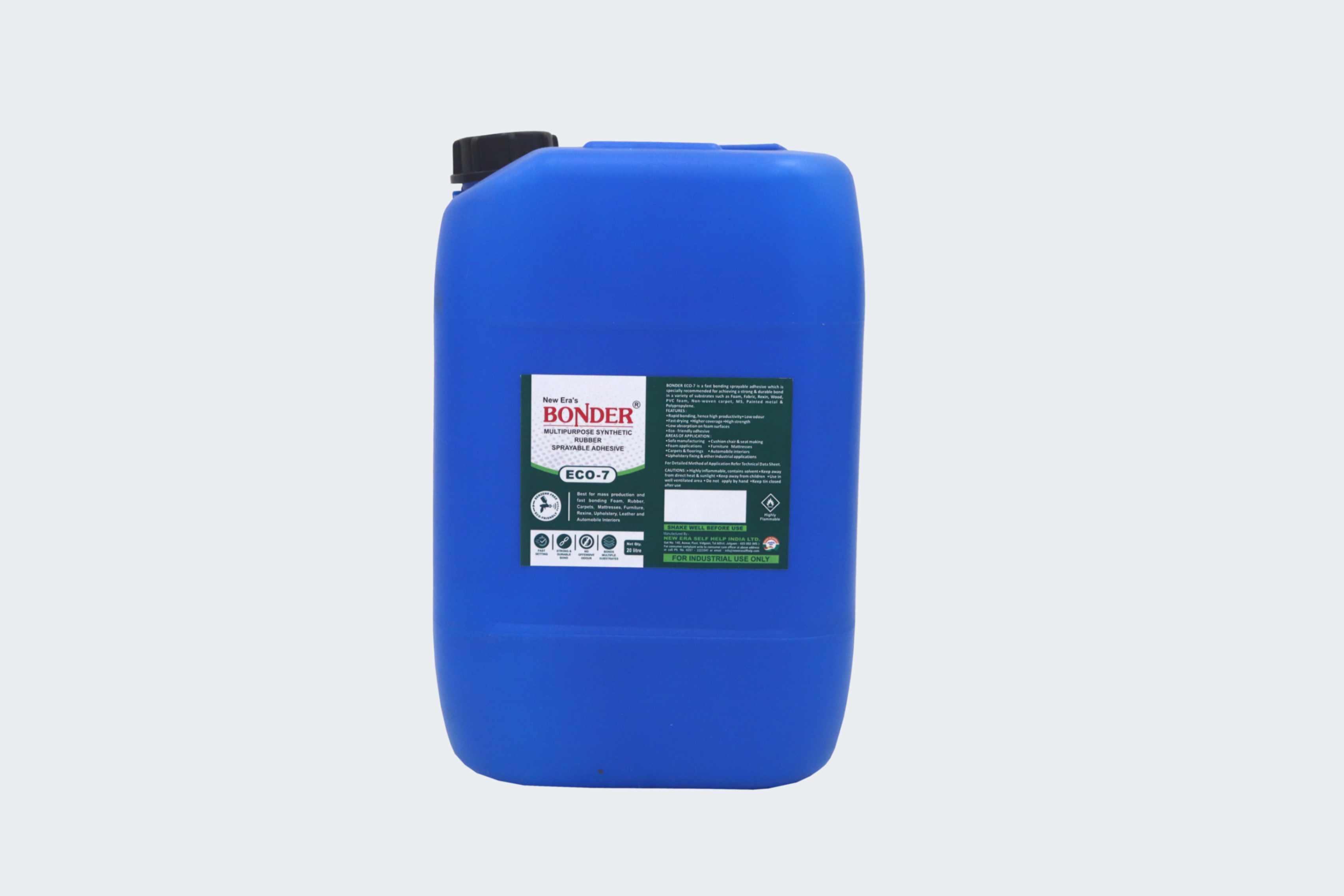 Bonder Eco-7 Multipurpose Synthetic Rubber Spray / Brush Adhesive  - 20 ltr Plastic Jerry Can
