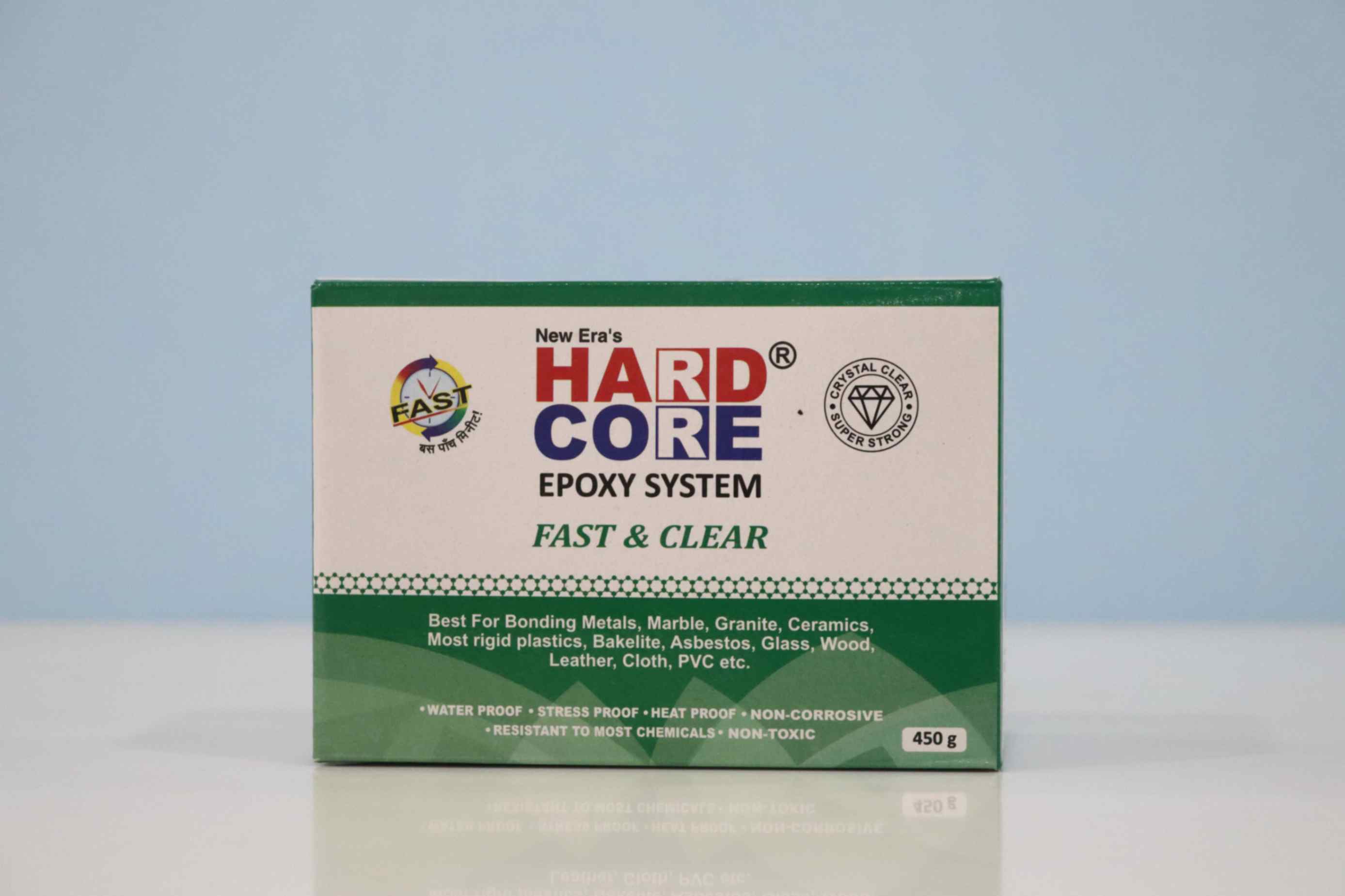 HardCore Epoxy Adhesive System (Fast & Clear ) (250 gm Part-A (R) & 250 gm Part-B (H)) - 500 gm Plastic Jar Container