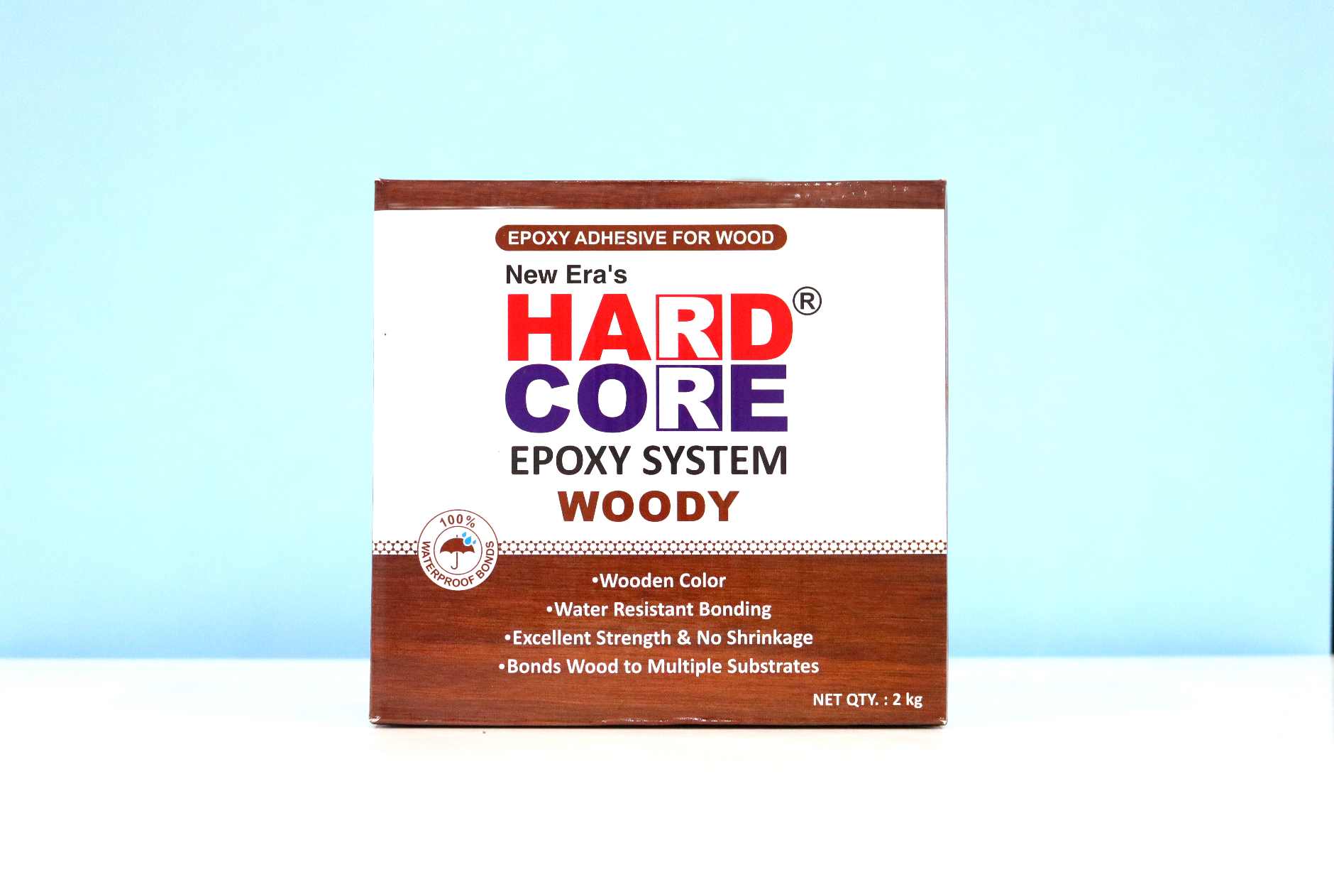 HardCore Epoxy System Woody (Resin Part A + Hardener Part B) - 2 kg Plastic Jar