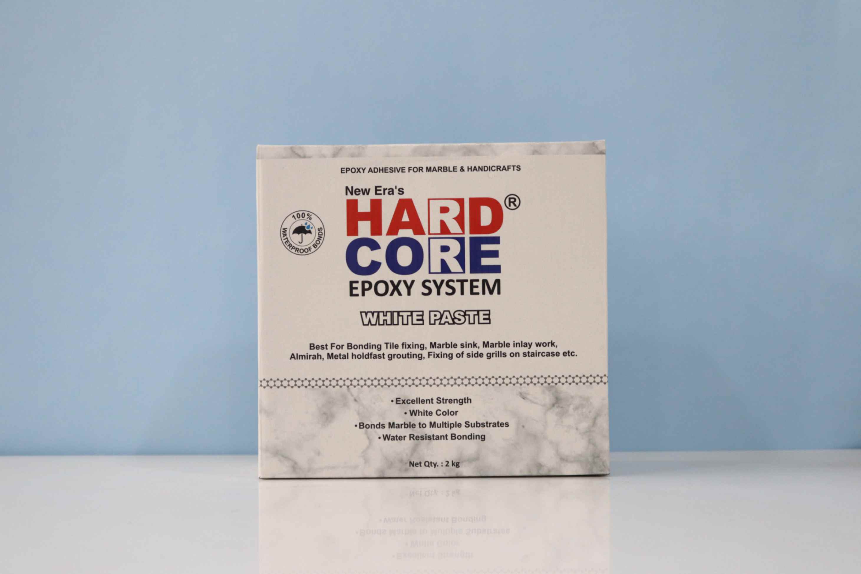 HardCore White Paste Epoxy Adhesive For Marble @ Handcrafts - 2 kg Plastic Jar Container
