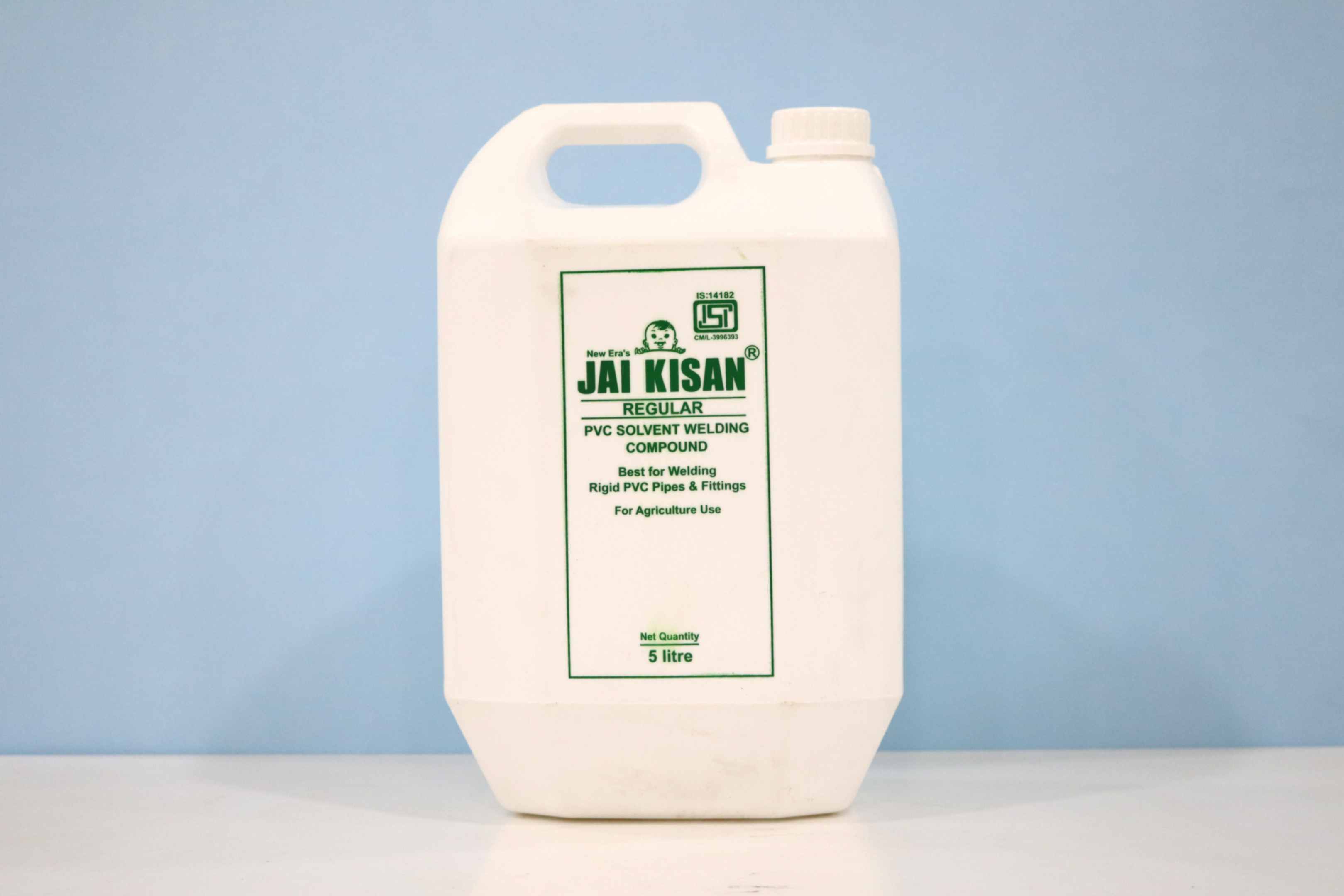 Jai Kisan PVC Sovent Welding Compound (Regular) 90 Cps (Clear) - 5 ltr. Plastic Can