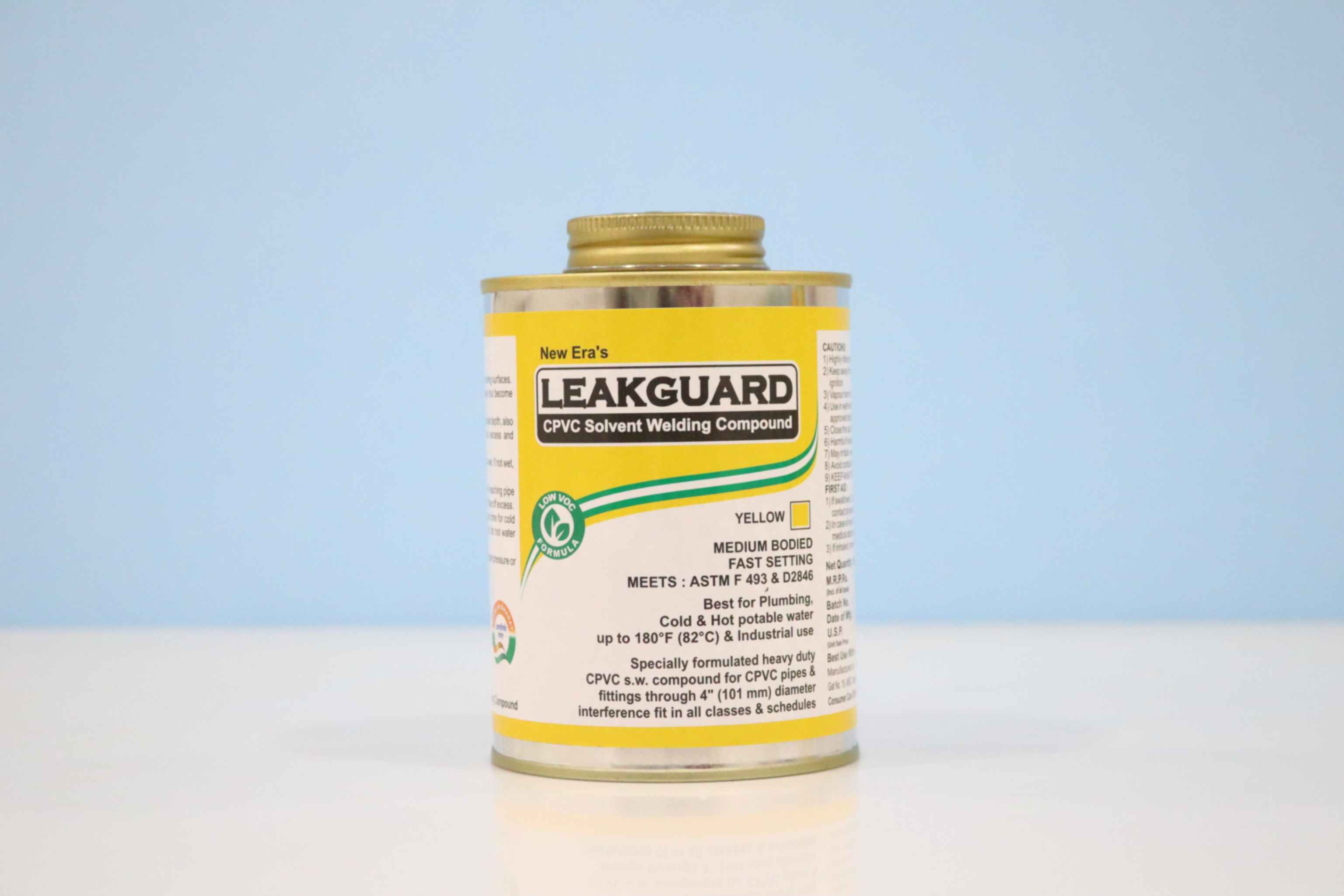 Leakguard CPVC Solvent Welding Compound (Medium Bodied Yellow ) - 500 ml Tin