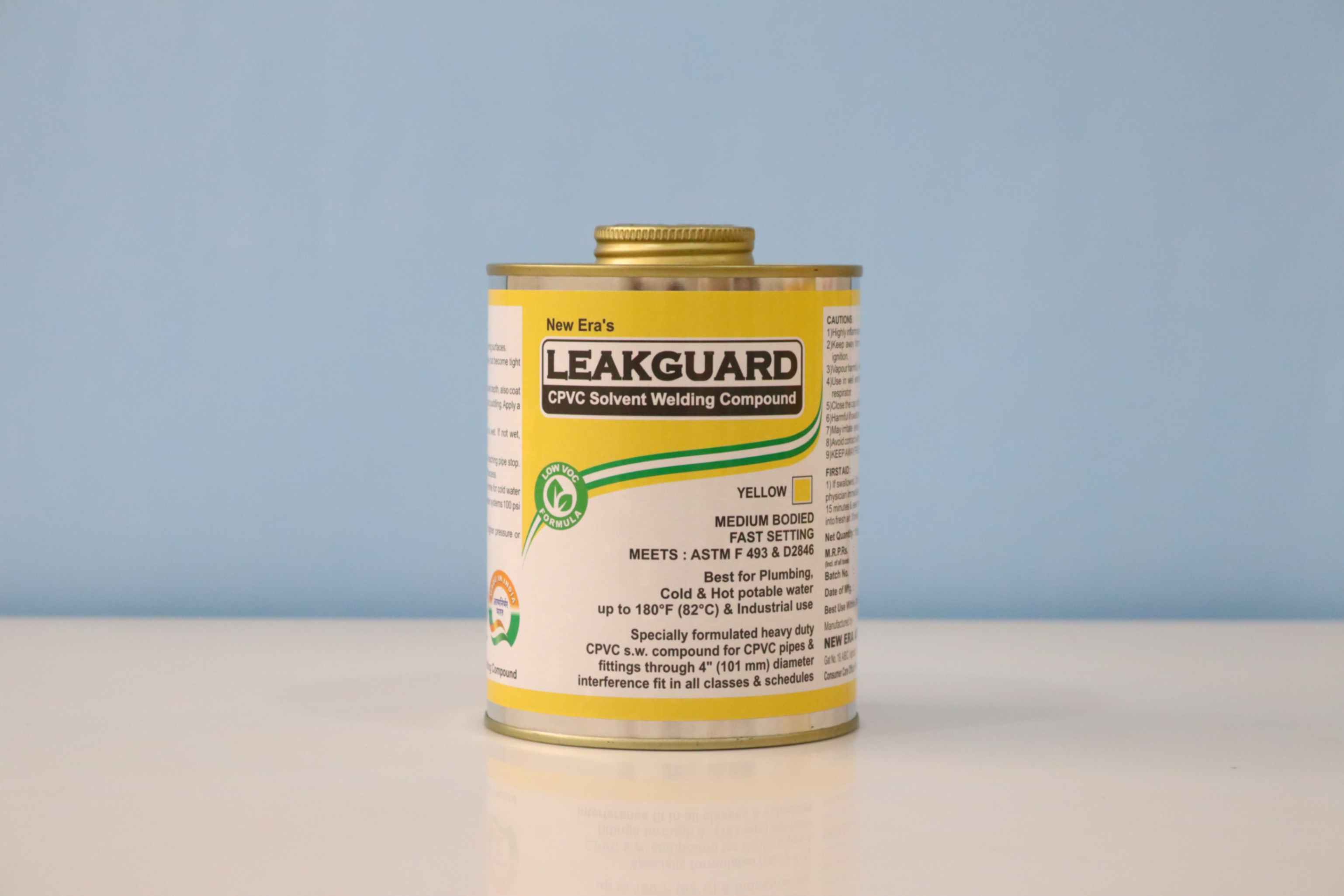 Leakguard CPVC Solvent Welding Compound (Medium Bodied Yellow ) - 1 ltr. Tin